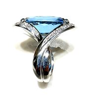 Anneau Silvia Kelly Femme Grandi gemme pregiate in Or blanc Acquamarina 16.99 Ct REF. 1-352350 - REF. 1-352350